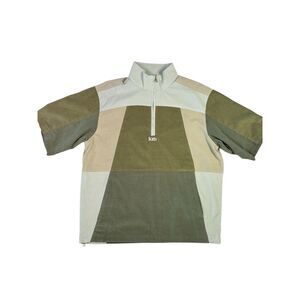 Kith Men M Baby Cord Retro Windshirt Flagstaff Colorblock Q-Zip Pullover Jacket